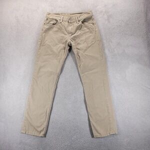 Levis 511 Jeans Mens 33x32 Beige Slim Fit Light Wash Khaki Denim Casual Comfort